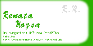 renata mozsa business card